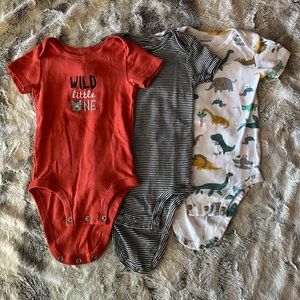 Carters 3 pack Onesies (boys) 12 month